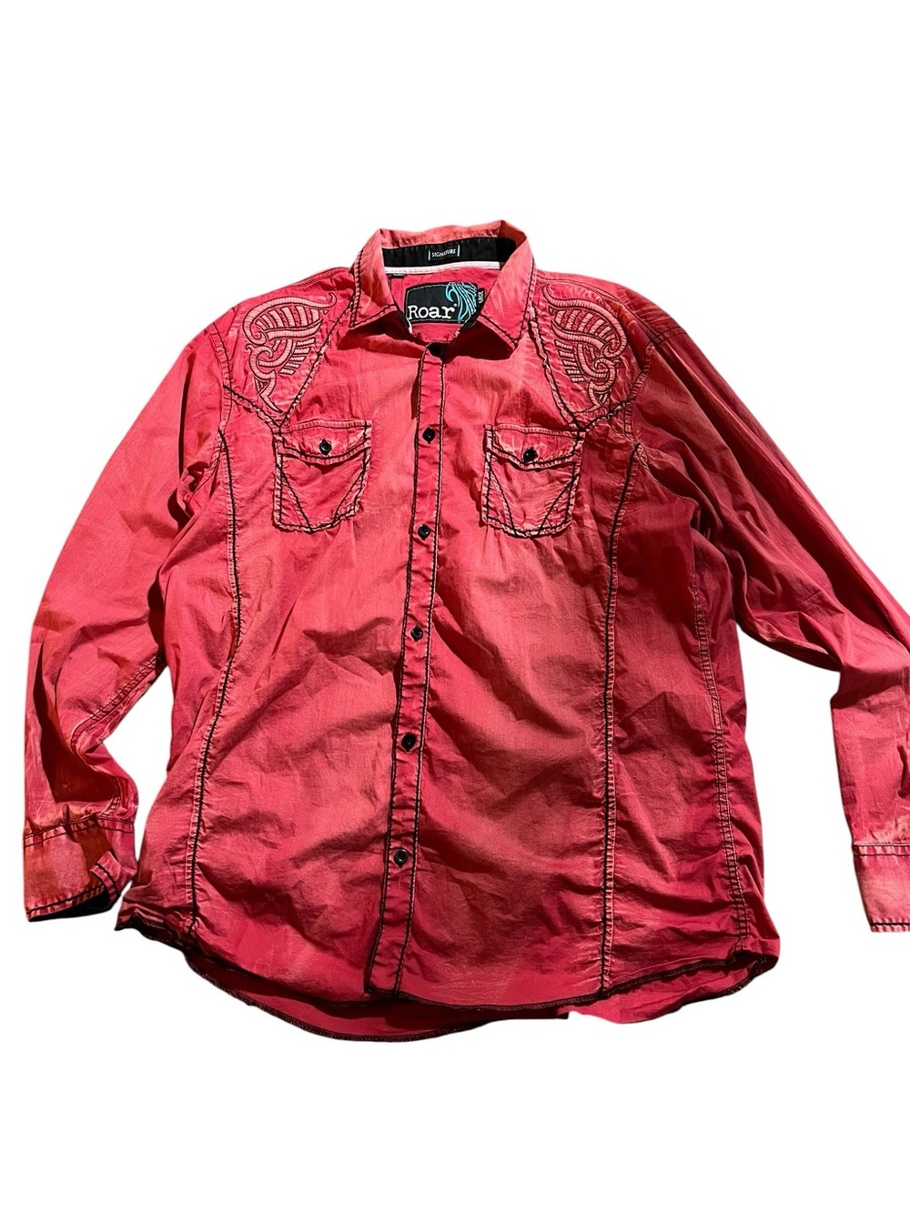 Y2K Roar Embroidered
Tribal Long Sleeve Shirt XXL Size (191)